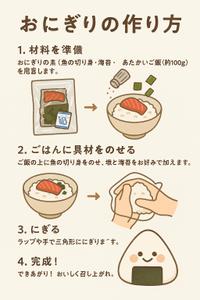 Misaki_Misaki (Misaki_Misaki)さんの【急募】おにぎりの素の作り方イラストデザイン依頼への提案