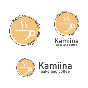 Bookusu Design (Bookusu_Design)さんの焼き菓子とコーヒーの店　Kamiina bake and coffee のロゴへの提案