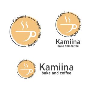 Bookusu Design (Bookusu_Design)さんの焼き菓子とコーヒーの店　Kamiina bake and coffee のロゴへの提案