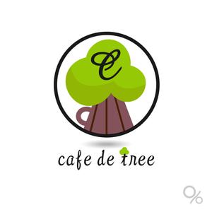 パーセントオフィス (Percent_office)さんのカフェ「cafe de tree」のロゴへの提案