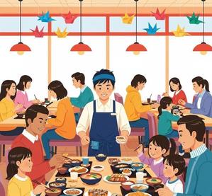 Momo (Moca_0203)さんの米国展開予定の日本食レストランのイラストイメージへの提案