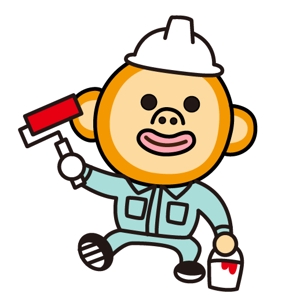 toyo14 (toyo66)さんの外壁塗装専門店「塗るずら」の猿のメインキャラクターへの提案