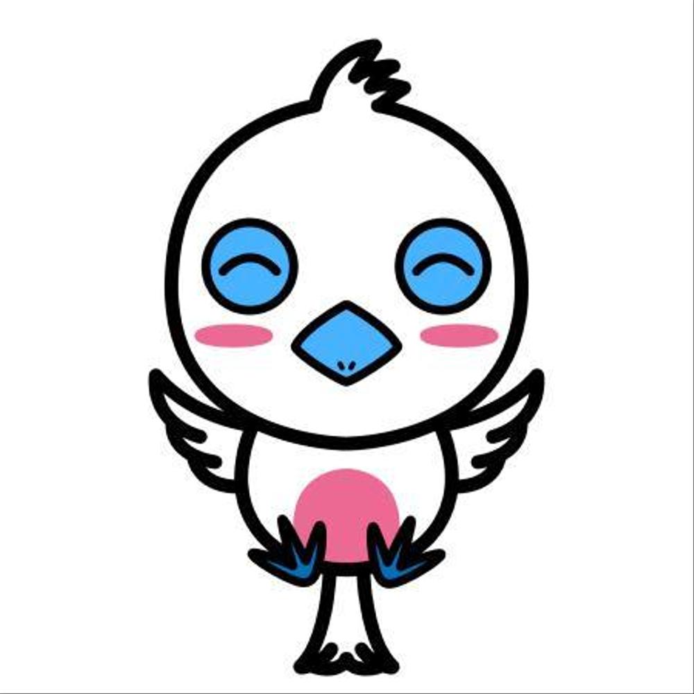 歯科医院のロゴの色調と「サンコウチョウ」に似せたキャラクター