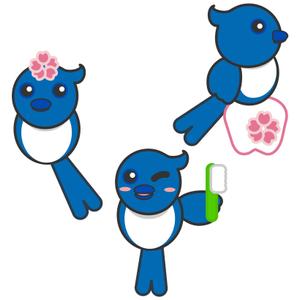 株式会社ＵＮＩＱＵＥ　ＷＯＲＫＳ (hiringhart_line)さんの歯科医院のロゴの色調と「サンコウチョウ」に似せたキャラクターへの提案