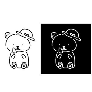 株式会社ＵＮＩＱＵＥ　ＷＯＲＫＳ (hiringhart_line)さんのアウトドア商品にプリントする『アイスまたはかき氷を食べているクマ』のイラストへの提案