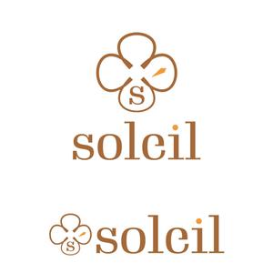 株式会社ＵＮＩＱＵＥ　ＷＯＲＫＳ (hiringhart_line)さんの美術品等を扱う店舗・ネット販売会社「㈱soleil」（ソレイユ　意味：太陽）のロゴデザインです。への提案