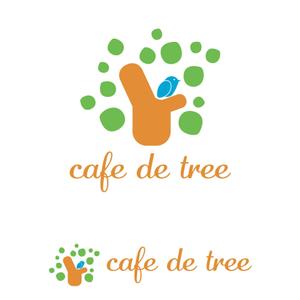 株式会社ＵＮＩＱＵＥ　ＷＯＲＫＳ (hiringhart_line)さんのカフェ「cafe de tree」のロゴへの提案