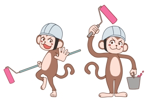 Sassa (SaSSa)さんの外壁塗装専門店「塗るずら」の猿のメインキャラクターへの提案