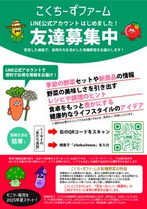 Xeno Studio (nok_amn)さんの有機野菜販売の新事業に関するLINE公式アカウント登録お願いのチラシへの提案