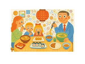 Xeno Studio (nok_amn)さんの米国展開予定の日本食レストランのイラストイメージへの提案