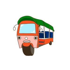 井上優希 (masaki3snavi)さんのアジアのバイク「トゥクトゥク」をモチーフにしたキャラクター制作への提案