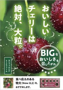 filo (filo_farm)さんの青果売場に飾る「チェリーは大粒がおいしい！」ポスターへの提案