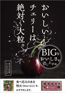 filo (filo_farm)さんの青果売場に飾る「チェリーは大粒がおいしい！」ポスターへの提案