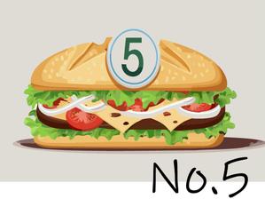 Fukuco (Fukuco)さんの【ランチ】キューバンサンドカフェ「No.5」のキューバンサンドのイラストへの提案