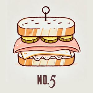 ADERIA (ADERIA)さんの【ランチ】キューバンサンドカフェ「No.5」のキューバンサンドのイラストへの提案