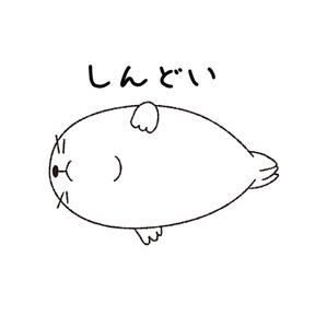 nopo. (noponopo)さんの少しネガティブなセリフを吐く動物のイラストの面白いTシャツへの提案