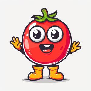 takeshi (takeshi205)さんのエコサンファームの商品であるトマトのキャラクターへの提案