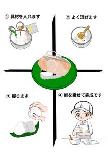 朱赤月-あかつき- (Akatsuki777)さんの【急募】おにぎりの素の作り方イラストデザイン依頼への提案