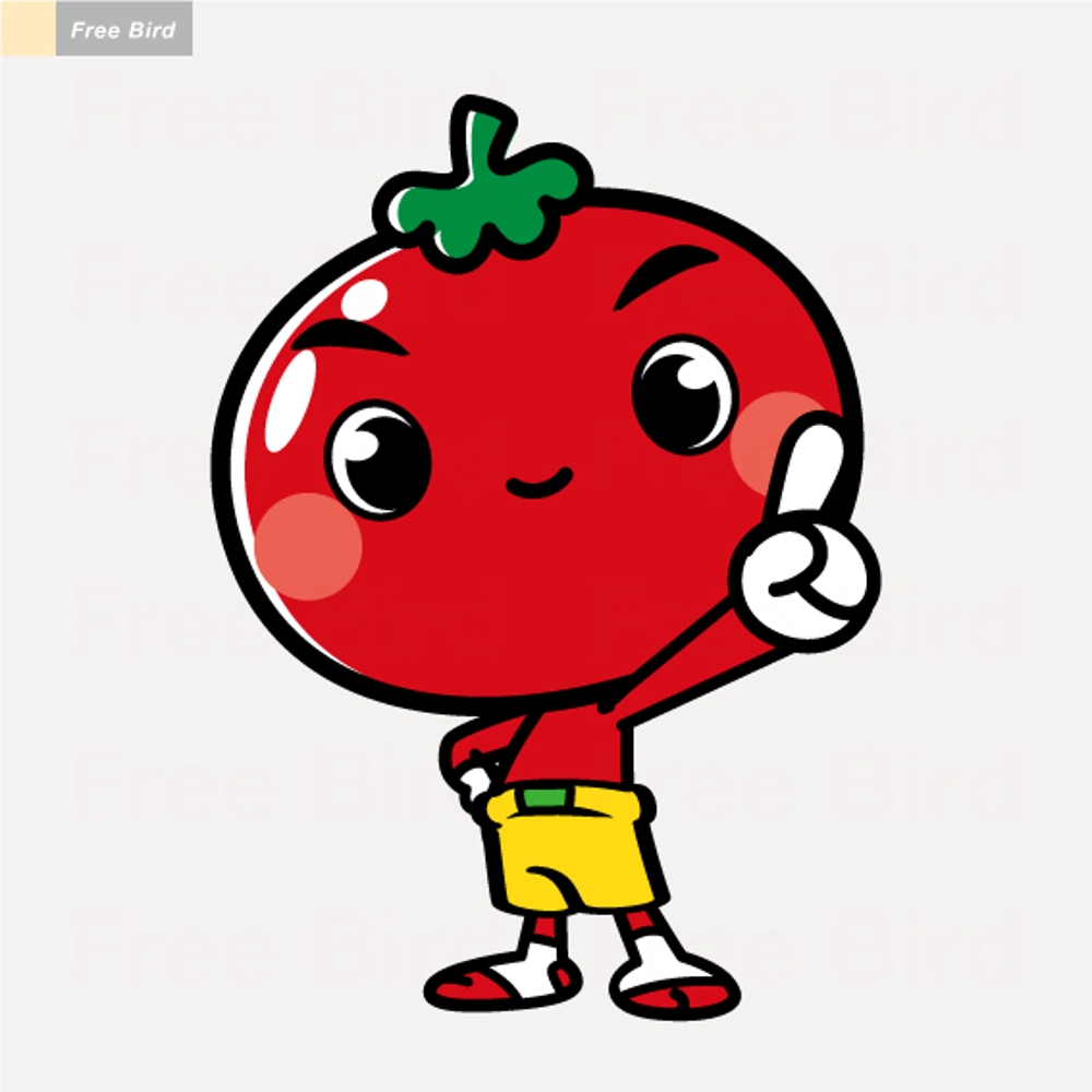 エコサンファームの商品であるトマトのキャラクター