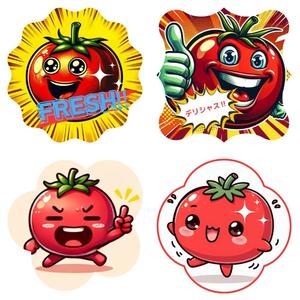 たちこま (tachikoma_oo)さんのエコサンファームの商品であるトマトのキャラクターへの提案