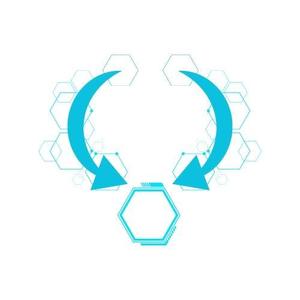たちこま (tachikoma_oo)さんの2つの線が合流して、手前に近づいてくるような矢印への提案