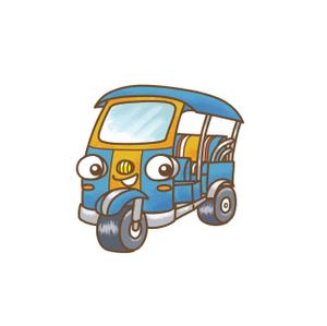 SHIRO_illust (SHIRO_illust)さんのアジアのバイク「トゥクトゥク」をモチーフにしたキャラクター制作への提案
