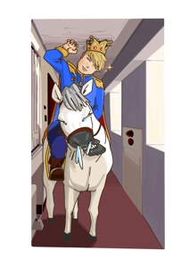 株式会社DominoPlus.inc (ryunosukekojima)さんの現実世界に現れた白馬の王子様のイラストへの提案