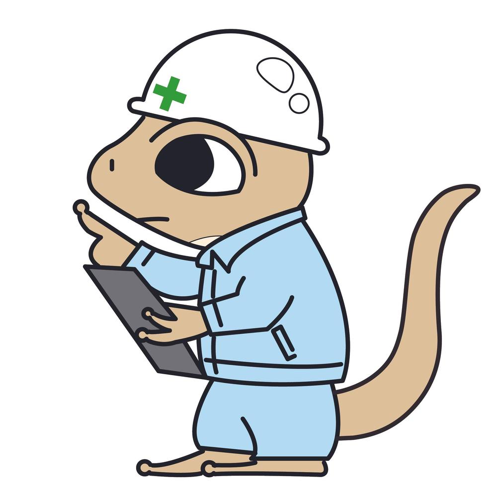 設備屋の家守テックという屋号のキャラ