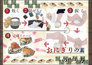 Aesthetic Tanaka (misato-tanaka)さんの【急募】おにぎりの素の作り方イラストデザイン依頼への提案