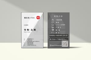 小島 ゆい ()さんの不動産会社「南日本ハウス」の名刺デザインへの提案