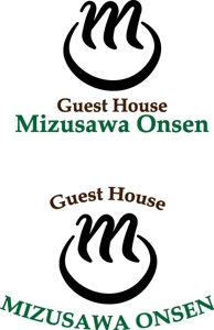 +デザイン (plus--design)さんの長期滞在型ゲストハウス「Guest House Mizusawa Onsen」のロゴへの提案