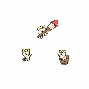 なないろ　にな (nanairo_nina)さんのローラーやハケを持った愛犬への提案