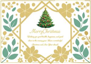 でじるみ札幌厚別 (dejilumi_atubetu)さんの【クリスマスカード作成】 健康食品会社　プレゼント用クリスマスカードA6両面への提案