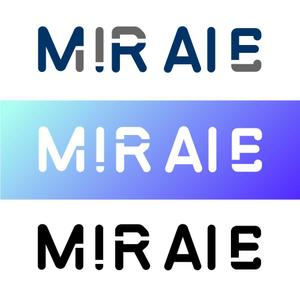 こびとイエロー (kobitoyellow)さんの未来教育株式会社の企業ロゴ。「MIRAIE」　をブランドロゴとし、その文字の中のＡＩを色変化への提案