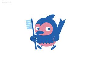 ガクざえもん ()さんの歯科医院のロゴの色調と「サンコウチョウ」に似せたキャラクターへの提案
