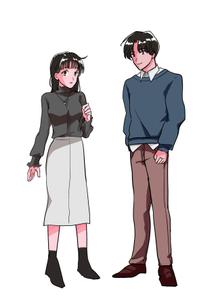 合同会社gear (gearllc)さんのネオレトロ（ニューレトロ）な作風の、親子人物イラストへの提案