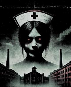 杉本和久 (kaijin777)さんの「恐怖の看護婦」をテーマにしたお化け屋敷のポスターデザインへの提案