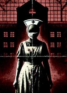 杉本和久 (kaijin777)さんの「恐怖の看護婦」をテーマにしたお化け屋敷のポスターデザインへの提案