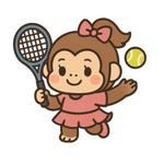 ターコイズデザイン (blue_sky15)さんのTシャツ胸全体に印刷する テニスをするゴリラのデザインへの提案