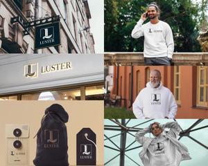はやとぅーん (hayatooonk)さんのアパレルブランド「LUSTER」(ラスター)のシンボルマーク付きロゴへの提案