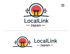hanamoji design (hanamoji)さんのインバウンド向け国際交流イベントサービス「LocalLink Japan」のロゴへの提案