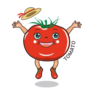 necopunch (necopunch)さんのエコサンファームの商品であるトマトのキャラクターへの提案