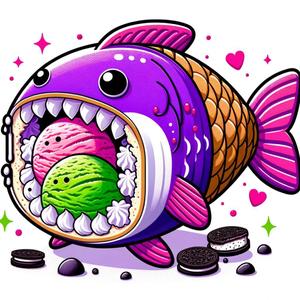 Jin (One1129)さんの魚の形をしたオリジナルアイスクリームのイラストへの提案