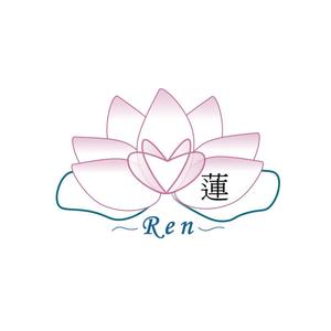 ”お客様の大切な想い”をデザインに込める (sommeriedesign)さんのよもぎ蒸しサロン「蓮 Ren」のロゴへの提案