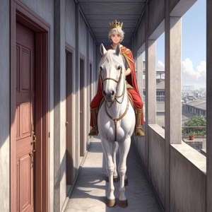 うさこ55 (usako55)さんの現実世界に現れた白馬の王子様のイラストへの提案