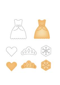 やまかわきえ (bmoooon1)さんのチョコペンでお絵かきして遊ぶ、かわいいクッキー型に使用するイラストへの提案