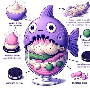 松本 譲 (joem)さんの魚の形をしたオリジナルアイスクリームのイラストへの提案