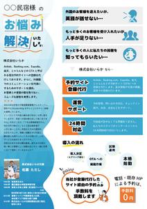 森二葉 (mori_futaba)さんの民宿へのDM原稿作成　A4裏表厚紙への提案