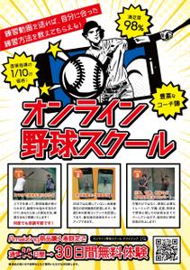 brown_design (brown_design)さんのオンライン野球スクールの集客チラシ【別商品購入者の同梱物】への提案