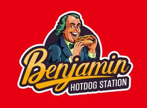 brown_design (brown_design)さんのホットドッグ屋　「HOTDOG　STATION　BENJAMIN」のロゴへの提案